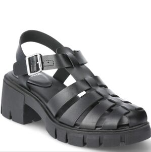 Madden NYC Women's Fisherman Block Heel Sandals Various Sizes Black. NWT